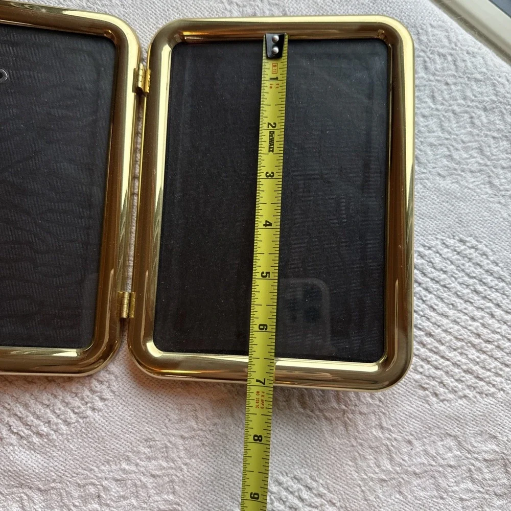 VTG Brass Hinged Dual Picture Frame Table or Wall Art 5x7